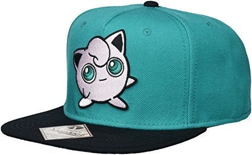 Bioworld Gorra De Pokemon Jigglypuff Bordado, Color Turquesa