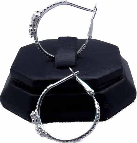 Arracada Plata Con Flores