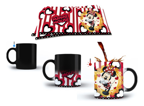 Taza Magica Personalizada Minnie Mouse Con Nombre Modelo 5