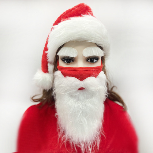 Juego De 3 Piezas De Mascarillas Navideñas Para Barba, Gorro