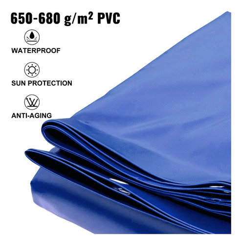 Vevor Cubierta De Piscina 4x8 M Material Pvc Rectángula