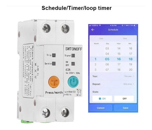 Imagem 3 de 10 de Disjuntor Medido De Energia 1-63a Alexa E Google Home