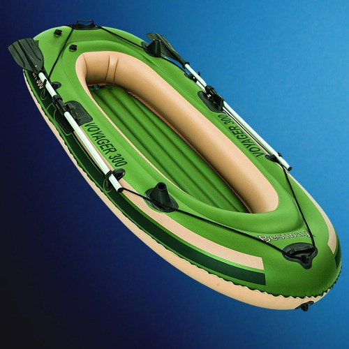 Imagen 7 de 10 de Bote Rafting Reforzado Inflador + Remos 3 Camaras Bestway