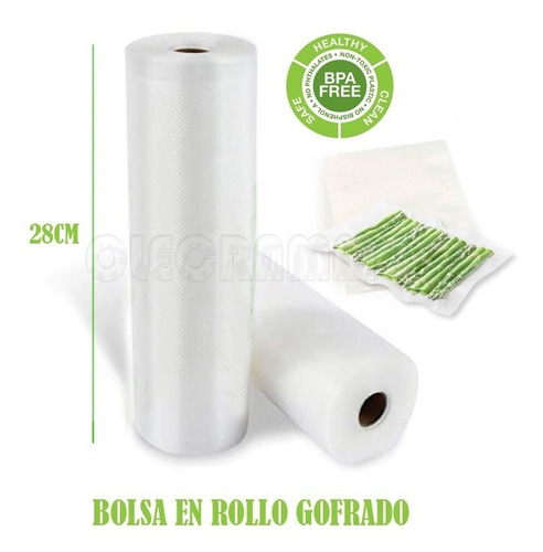  Bolsa Al Vacio Gofrado  Rollo 28 X 10 Metros  