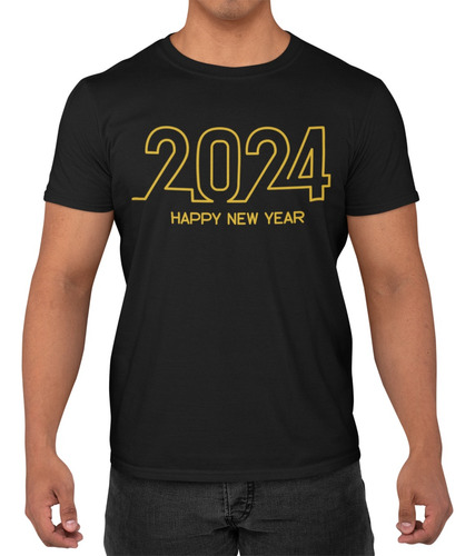 Playera Año Nuevo Fiestas Happy New Year 2024 Adulto Niñ@