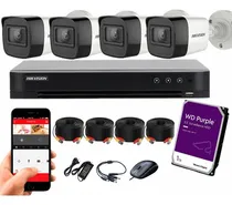 Comprar Cctv Kit  Hikvision 1080p Dvr 4 Ch + 4 Cam Metalicas+ Hd1tb