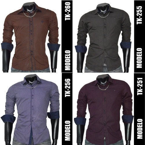 Camisa Social Slim Fit De Luxo Varios Modelos Tamanho P