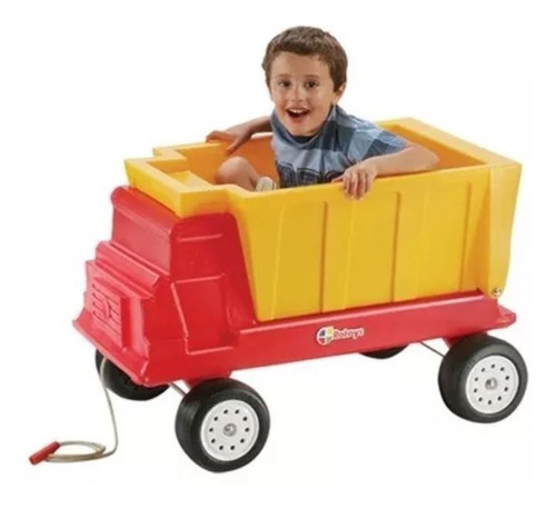 Imagen 4 de 10 de Camion Volcador Gigante Arrastre Plastico Rotoys 1 A 5 Años