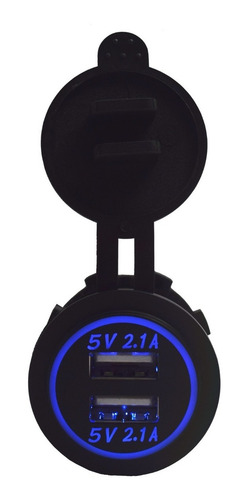 Imagen 3 de 7 de Soporte Para Manillar De Moto + Toma 2 Usb Con Luz Led- Kube