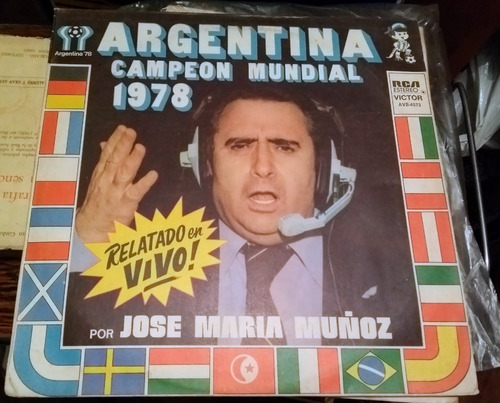  Argentina Campeon Mundial 1978 Jose Maria Muñoz Lp Vinilo 