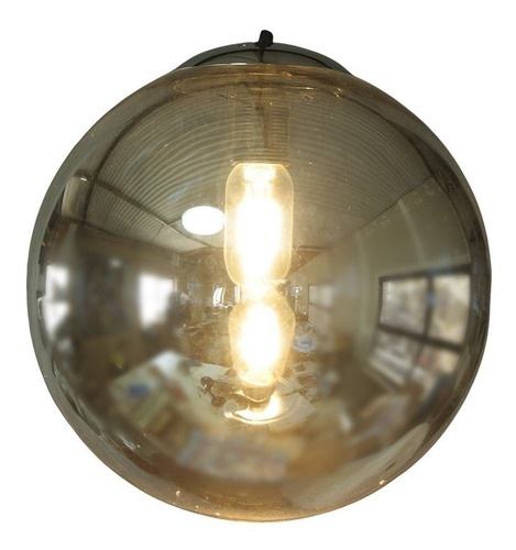 Imagen 2 de 5 de Lampara Colgante Cristal Esfera 30 Cm Efecto Lava Don Led
