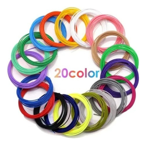 200mts Filamentos Lapiz Impresora 3d 20 Rollos