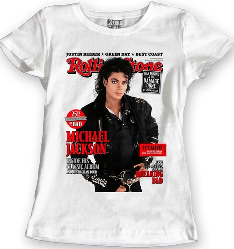Imagen 1 de 2 de Michael Jackson Rolling Stone Blusa Dama Rott Wear