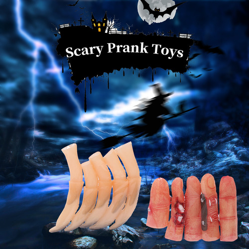 . Set De 10 Dedos Postizos For Halloween De Witches Nails