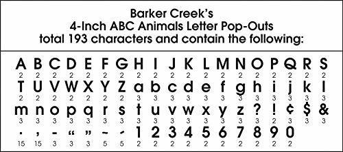 Barker Creek 4  Er Letra Tablon Anuncio Carta Pop Outs Qv