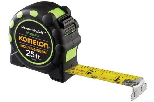 Komelon 7125ie Monster Maggrip Inchengineer Scale 25foot Cin