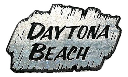 Imán De Nevera Daytona Beach Florida Lámina De Plata