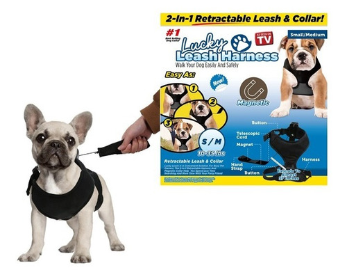 Arnes Con Correa Retráctil Para Perro S/m | Lucky Leash