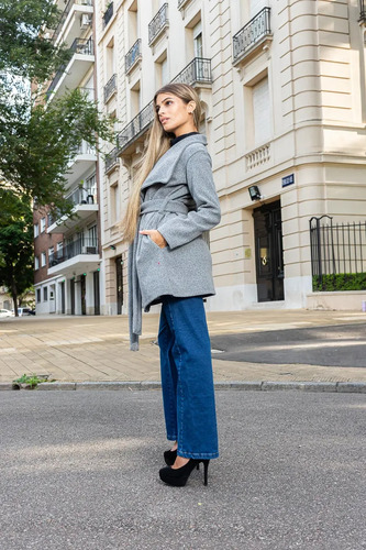 Tapado Londres Con Tira Y Bolsillos De Invierno