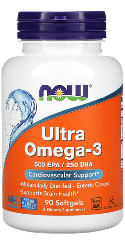 Ultra Omega 3 Now Foods 90 cápsulas blandas USA/USA Sabor sin sabor