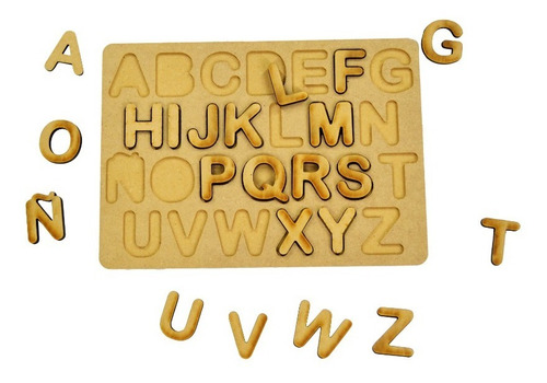 Rompecabezas Puzzle Abecedario Letras Didactico Encastre 3 D