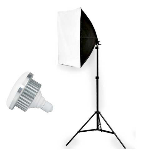 Kit Soft Box 50 X 70 + Led 50w 5500k Day Light Bivolt