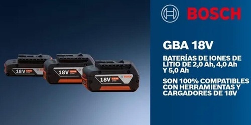 Batería Bosch De 18 Volts 4.0 Amperes Y