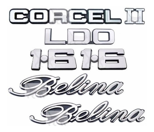 Kit Emblemas Insignias Ford Corcel 2 Belina 1.6 L O Ldo