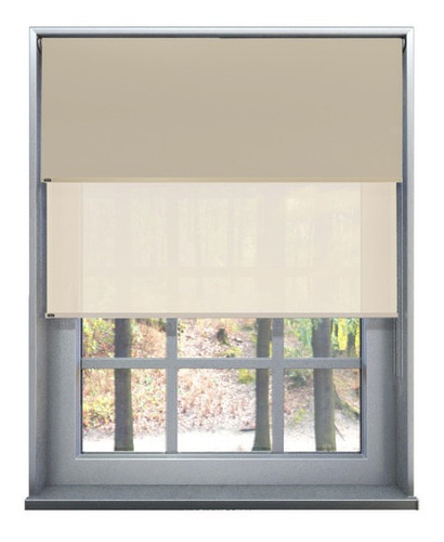 Roller Doble Blackout Y Screen 6% Beige 1,80 X 2,20