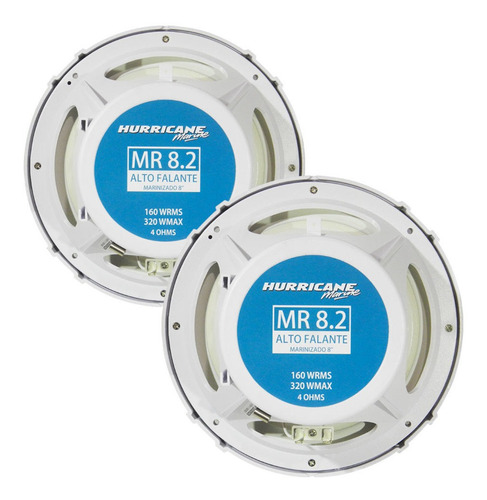 Imagem 4 de 5 de Par Alto Falante 8 Hurricane Mr8.2 Coaxial Náutico 320w Par