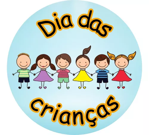 Autocolantes Circulares, Feliz dia das Crianças, Matte, Dona Etiqueta, Etiquetas Personalizadas