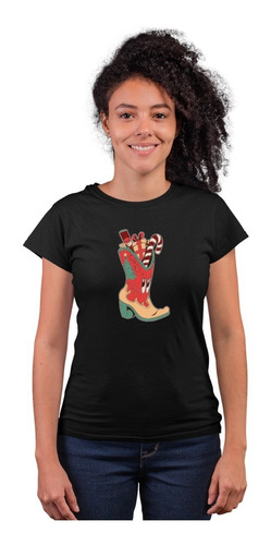 Playera Navidad - Mujer - Bota Navideña