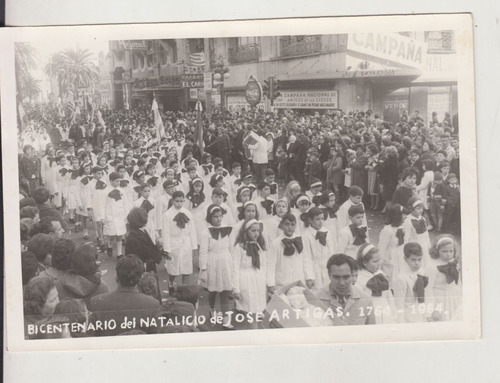 1964 Fotografia Real Desfile Escolar Bicentenario De Artigas