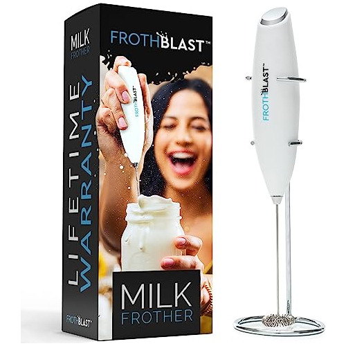 Frothblast Espumador De Leche De Mano Para Café Con Soporte