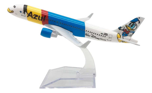 Miniatura Colecionável Avião Comercial Azul Linhas Aéreas Cor A320 Azul Donald