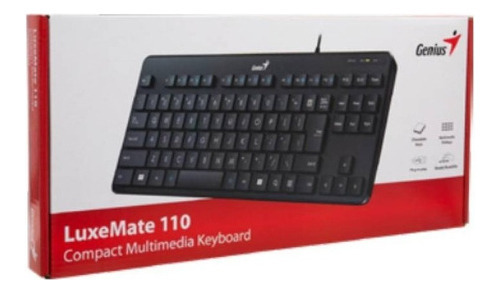 Teclado Genius Tkl Luxemate 110 Usb Multimedia Sp Black