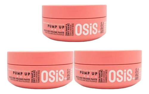 Schwarzkopf Osis+ Pump Up Pasta De Volumen Cera Cabello X3