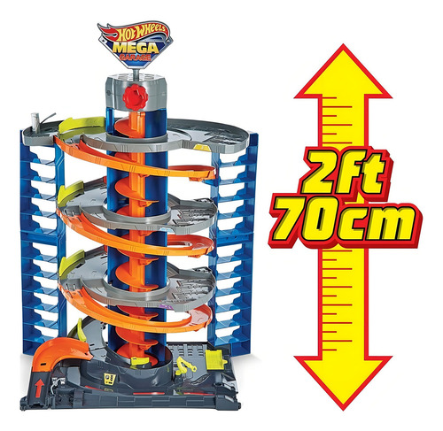 Hot Wheels City Pista Mega Garage Mattel Gtt95 en color