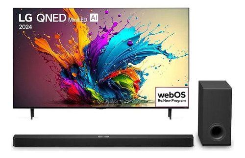 Combo LG Smart Tv 4k Miniled Qned90 75 2024+ Soundbar S90ty