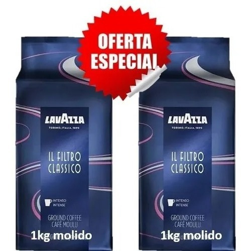 Imagen 1 de 8 de Cafe Italiano Lavazza Grand Hotel Molido 1 Kg Pack X2
