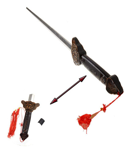 Trick Prop Toy, Espada De Acero Inoxidable, Espada Opaca Par