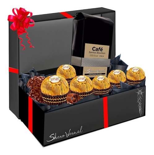 Café En Granos Gourmet Sharo Wernal Bombones Caja De Regalos