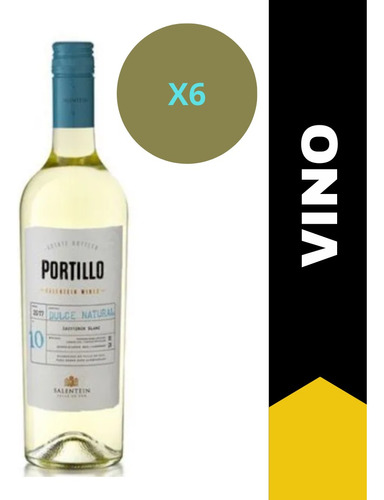 Portillo Sauvignon Blanc 750 Ml X6 Zetta Bebidas