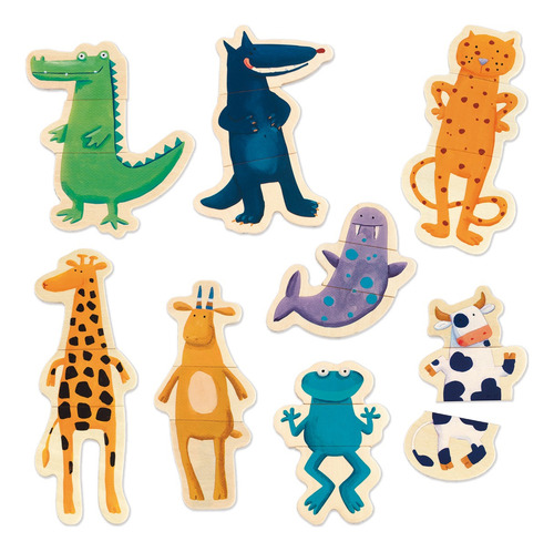Crazy Juego Magnético En Madera Animales Djeco