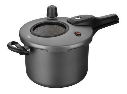 Panela De Pressão Com Visor Antiaderente 4,5l Grafite Mta