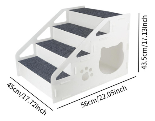 Pet Stair Dog Ramp Pets Step Pet Cat Escalera Para 4 Pasos