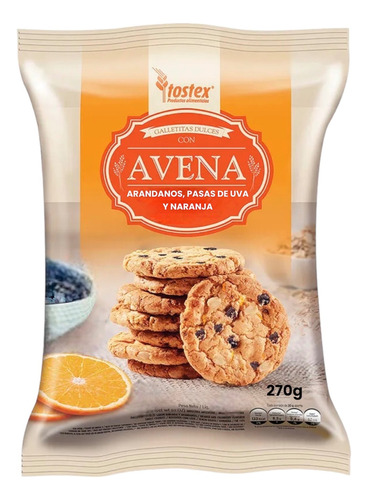 Dulce Tostex Avena Arandanos, Pasas de Uva y Naranja  avena con arandanos, pasas de uva y naranja 270 g