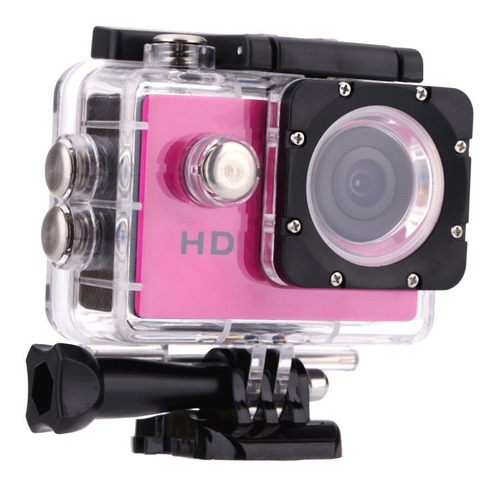 Câmera Ação Hero Full Hd 1080p Zoom 4x 60 Fps Rosa Tj-4000
