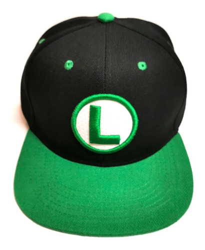 Gorra Super Mario Bros Luigi Bordado Luigui Moda Gamer Verde