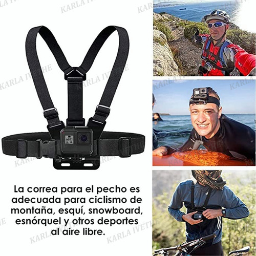 Imagen 5 de 6 de Pecho Clip Ajustable Teléfono/gopro Correa Soporte De Arnés